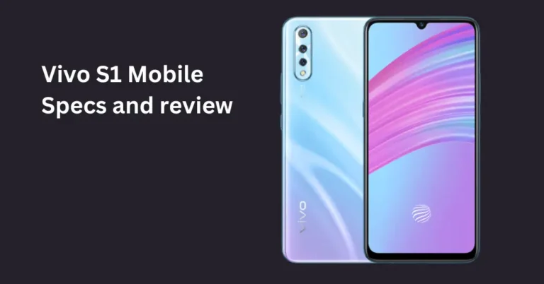 Vivo S1 price in Bangladesh and review 2023