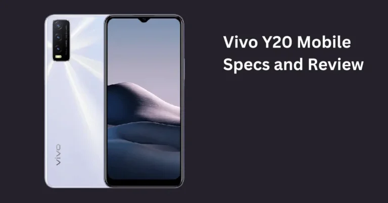 Vivo Y20 price in Bangladesh and Specs